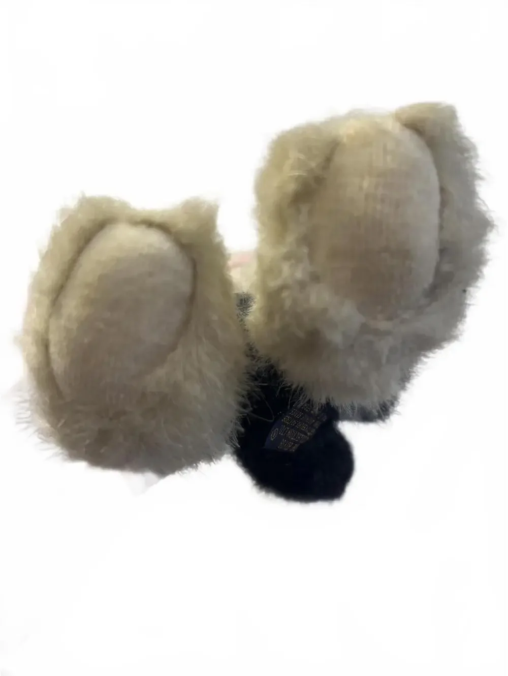 Boyds Bears Vintage Plush Cat 10 inch 1980-83 Black and Cream Stuffed Animal
